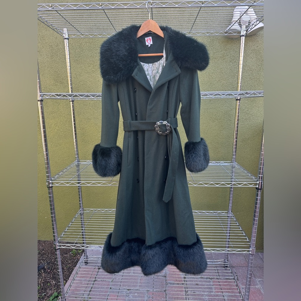 Shrimps River Faux Fur-Trimmed Recycled Wool-Blend Coat new w/o tags